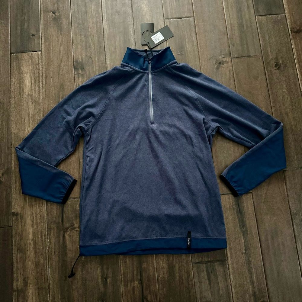 Motion Blue Half Zip Mock Neck Pullover S NWT